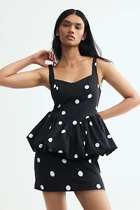 Printed Peplum Dress