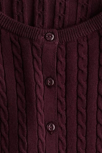 Cable-Knit Cardigan