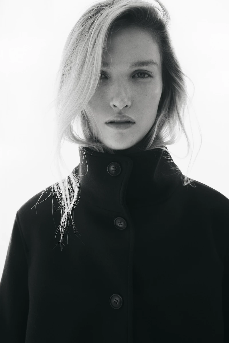 Short Funnel-Collar Jacket