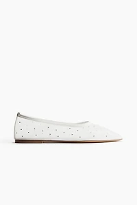 Rhinestone-Embellished Ballet Flats
