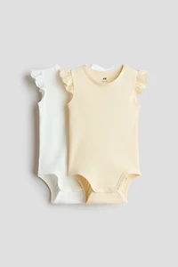 2-Pack Flutter-Sleeve Bodysuits
