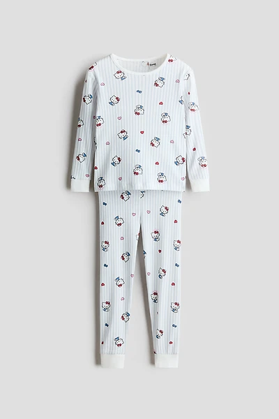 Snug-Fit Printed Cotton Pajamas