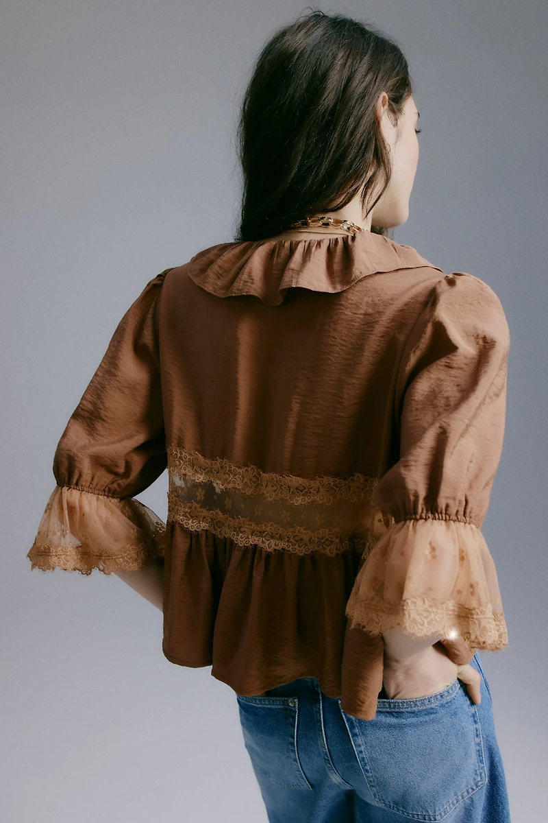 Lace-Detail Blouse