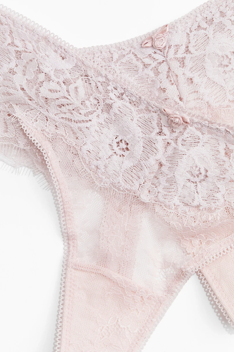 Lot de 2 culottes Tanga en dentelle