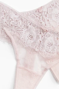 Lot de 2 culottes Tanga en dentelle