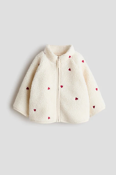 Printed Teddy Fleece Jacket