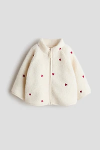 Printed Teddy Fleece Jacket