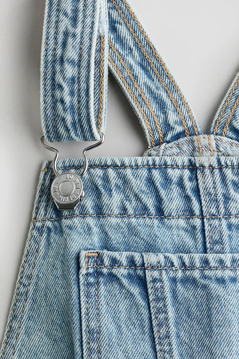 Denim Overall Shorts