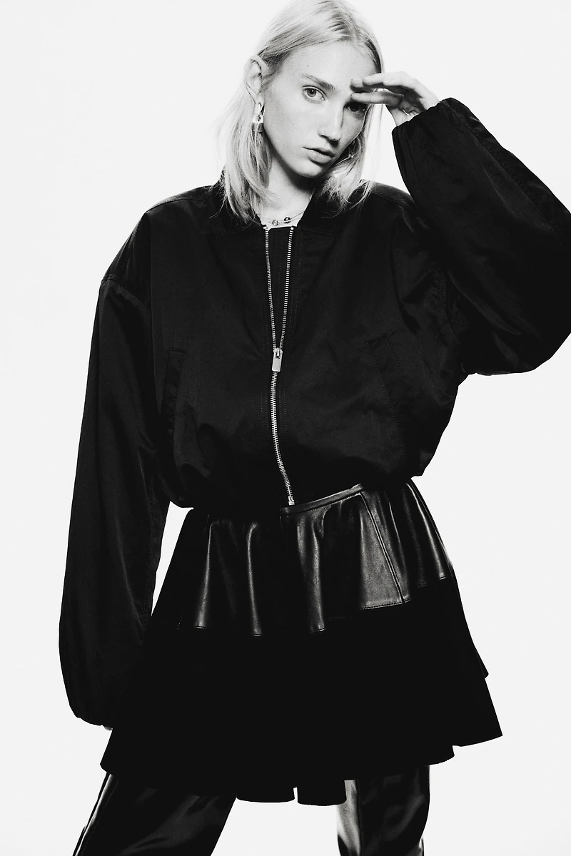 Leather Mini Circle Skirt