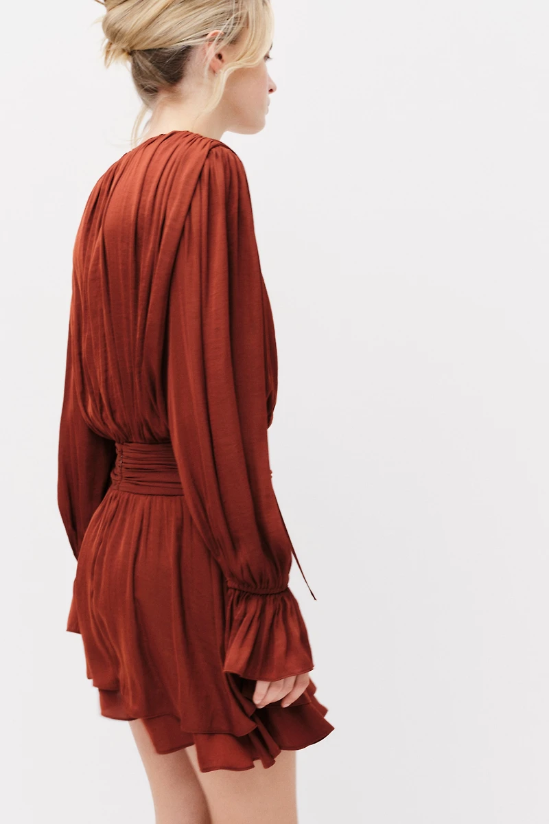 Knot-Detail Draped Dress
