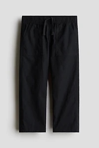 Linen-blend trousers