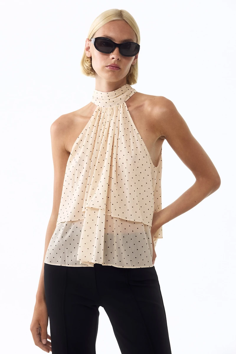 Tiered Tie-Detail Top