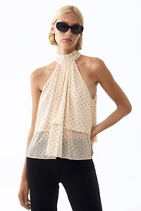 Tiered Tie-Detail Top