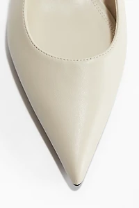 Kitten-Heeled Pointed Slingbacks