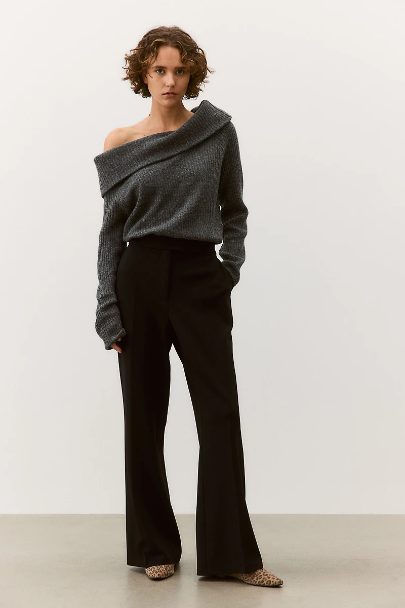Flared Jersey Pants