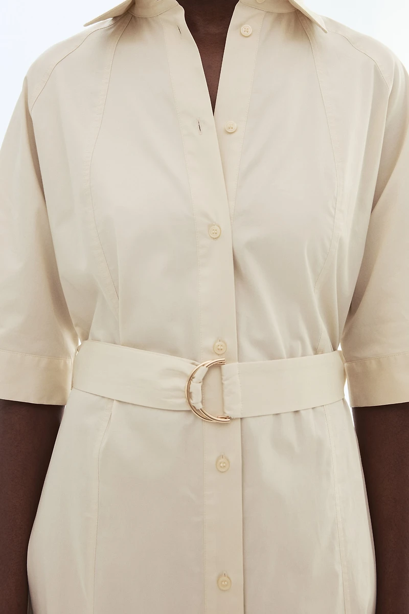Cotton Poplin Shirt Dress