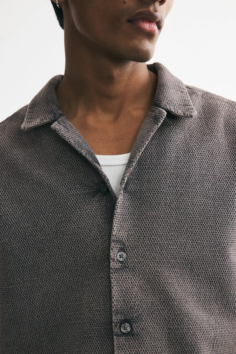Relaxed-Fit Waffled Resort Shirt