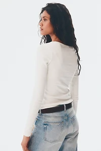 Haut en coton avec encolure V