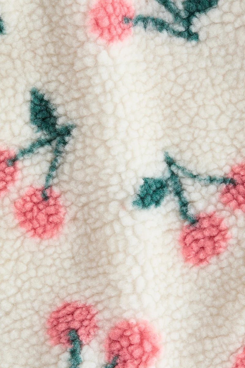 Printed Teddy Fleece Jacket