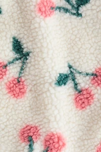 Printed Teddy Fleece Jacket