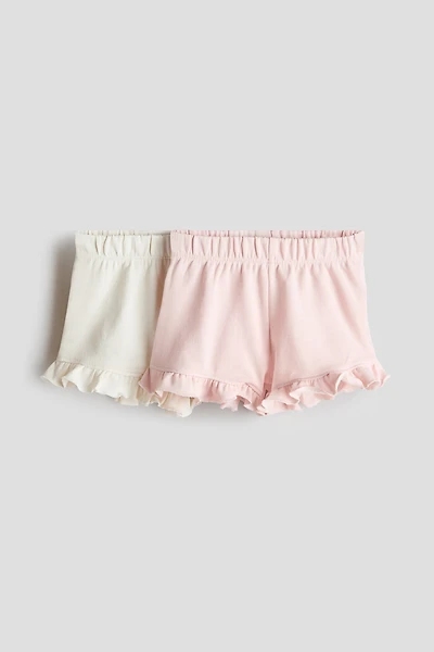 2-Pack Ruffle-Trimmed Shorts