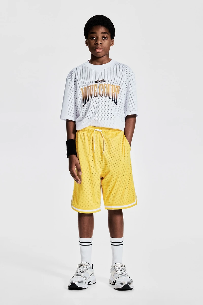 T-shirt de sport imprimé en filet DryMove🅪