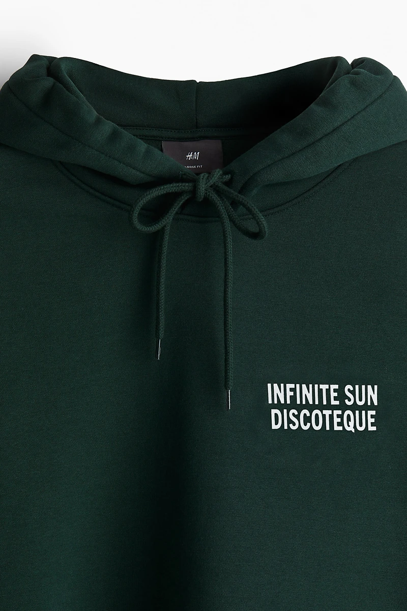 Loose Fit Printed Hoodie