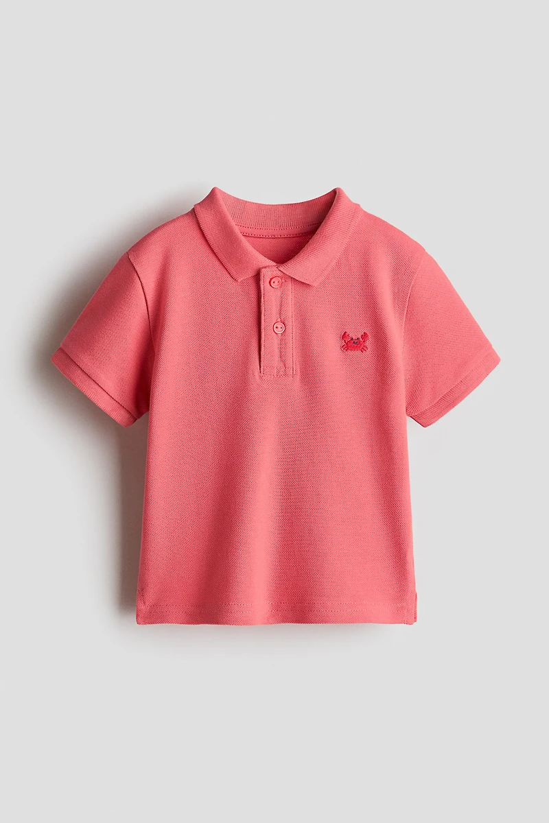 Embroidered-Detail Polo Shirt