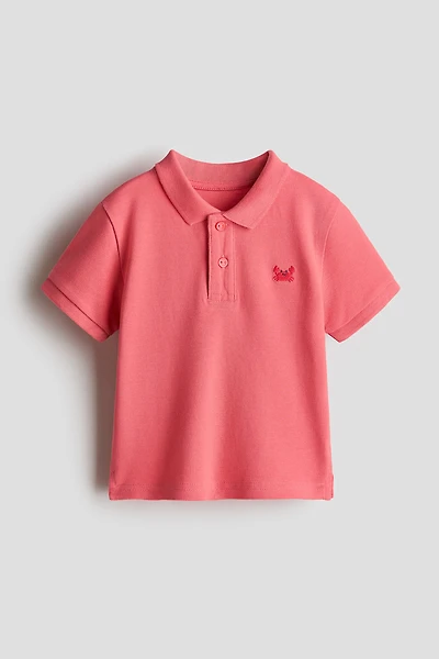 Embroidered-Detail Polo Shirt