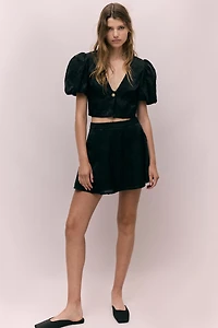 Jacquard-Weave Mini Skirt