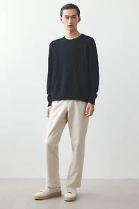 Pantalon coupe classique en sergé