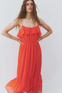 Flounced Strappy Dress