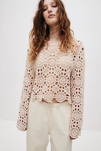 Pantalon en denim à taille élastique