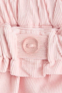 Pantalon à volants en velours côtelé