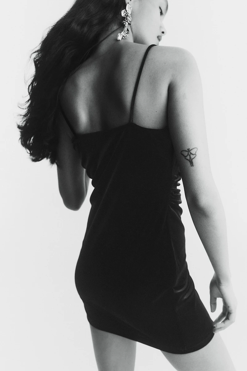 Draped Strappy Dress