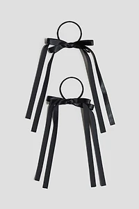 2-Pack Hair Elastics with Bow