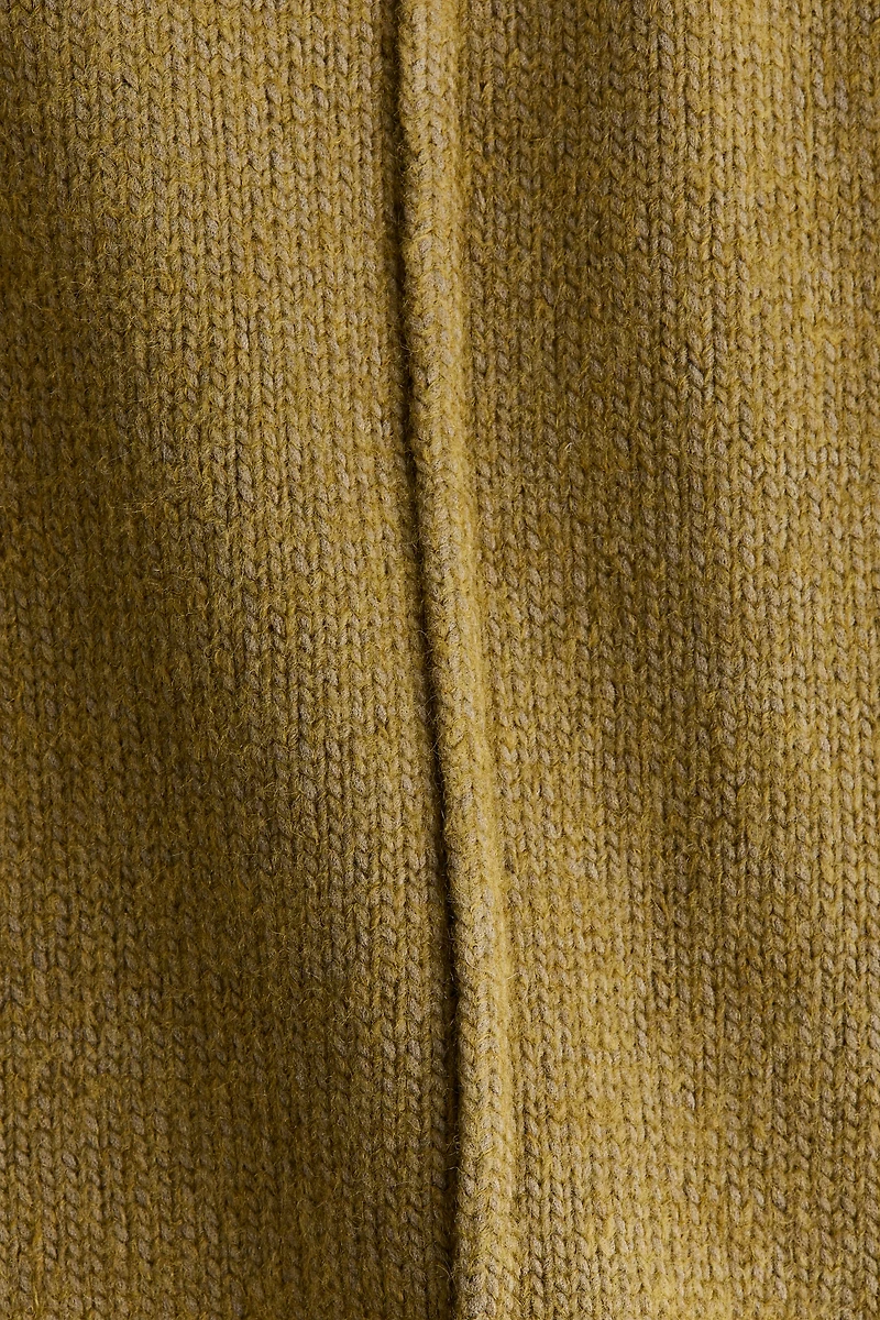 Seam-Detail Mock Turtleneck Sweater