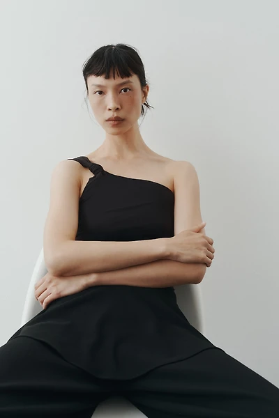 One-Shoulder Thong Bodysuit