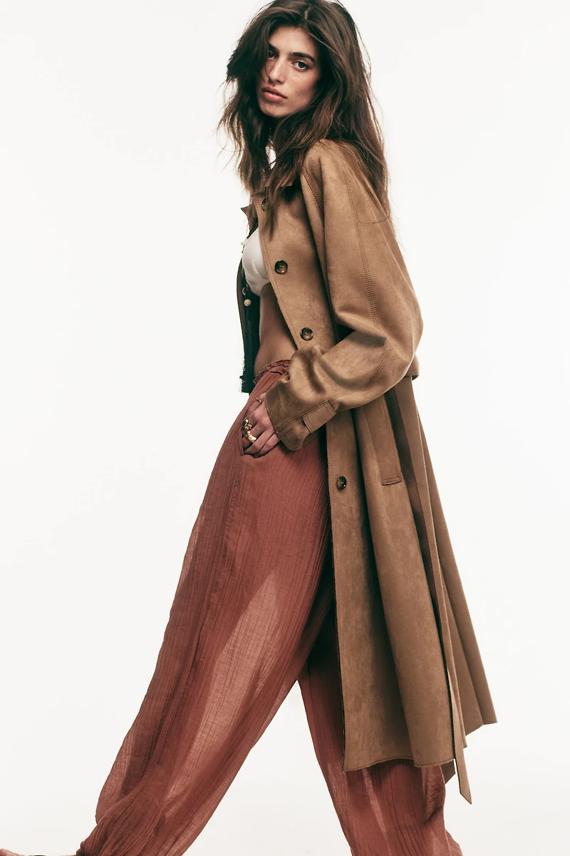 Balloon-Leg Pants with Drawstring
