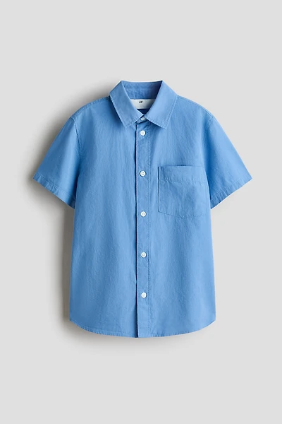 Short-Sleeved Cotton Shirt