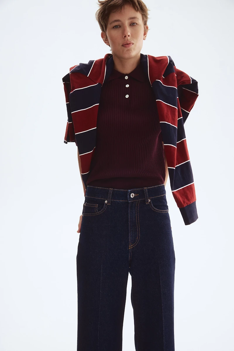 Wide High Ankle Jeans