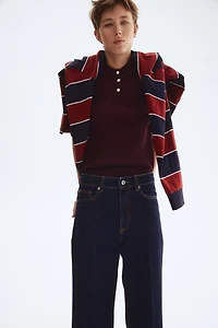 Wide High Ankle Jeans