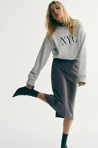 Sweatshirt with Text Motif