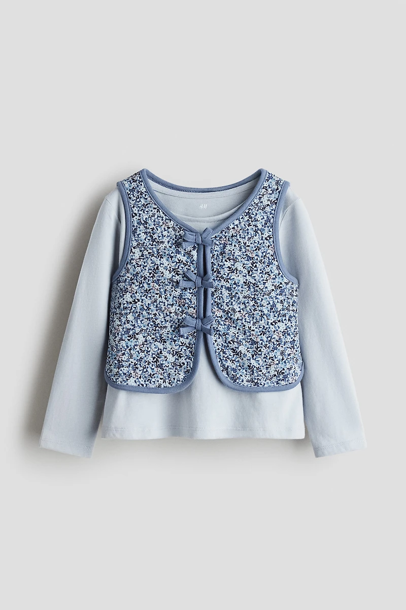 2-Piece Top and Vest Set