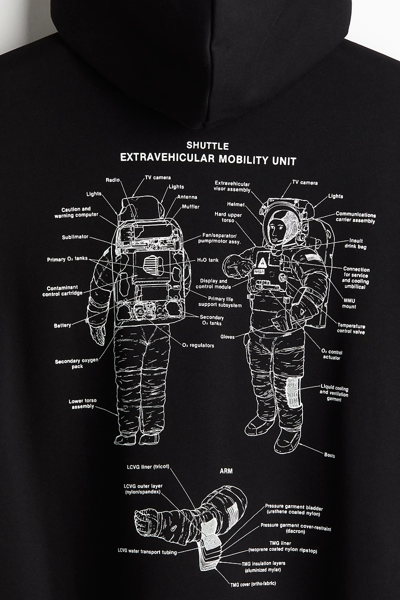 Kangourou ample avec inscription