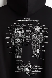 Kangourou ample avec inscription