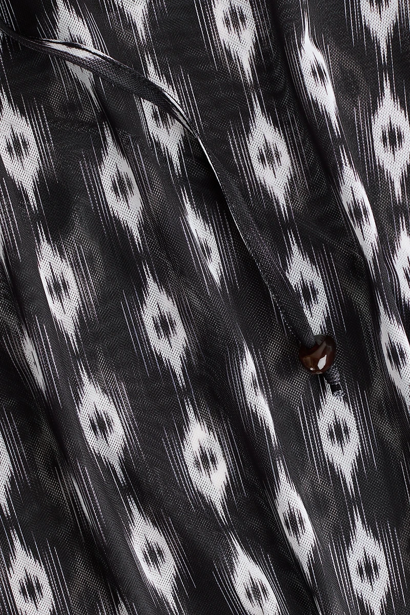 Mesh Balloon-Leg Pants