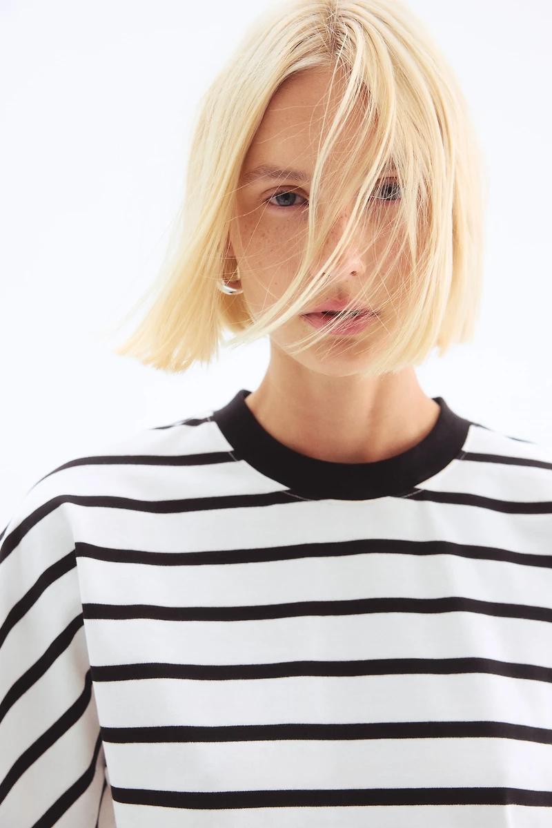 Defined-Waist Cotton T-Shirt