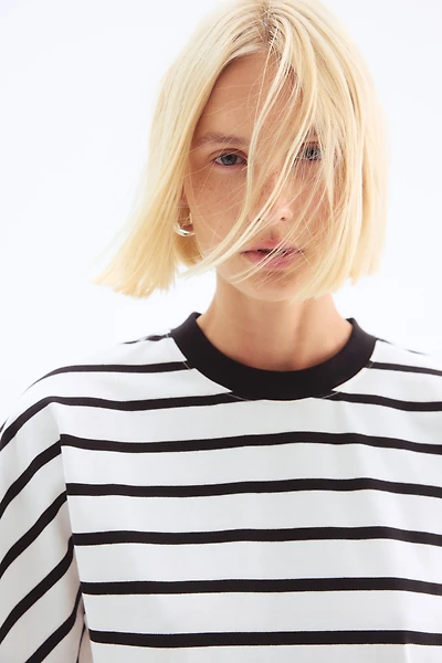 Defined-Waist Cotton T-Shirt