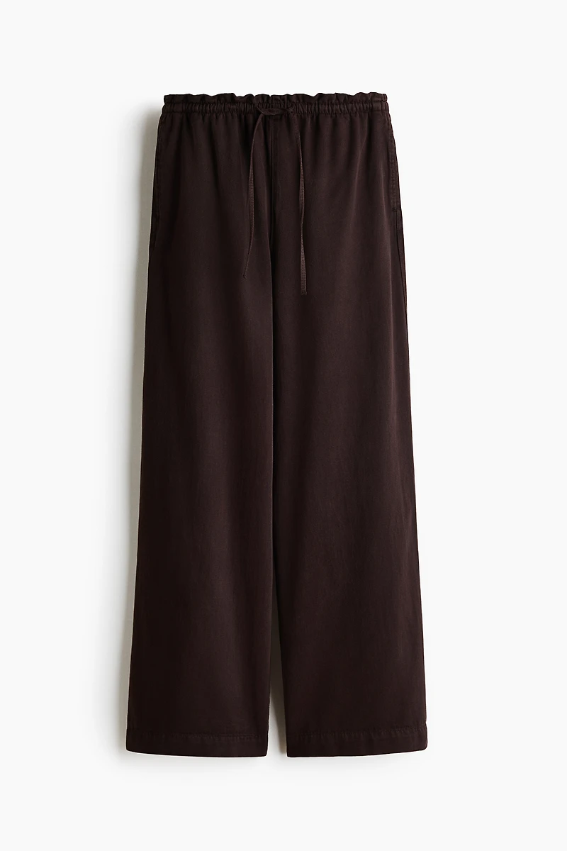 Wide-Cut Paper-Bag Pants